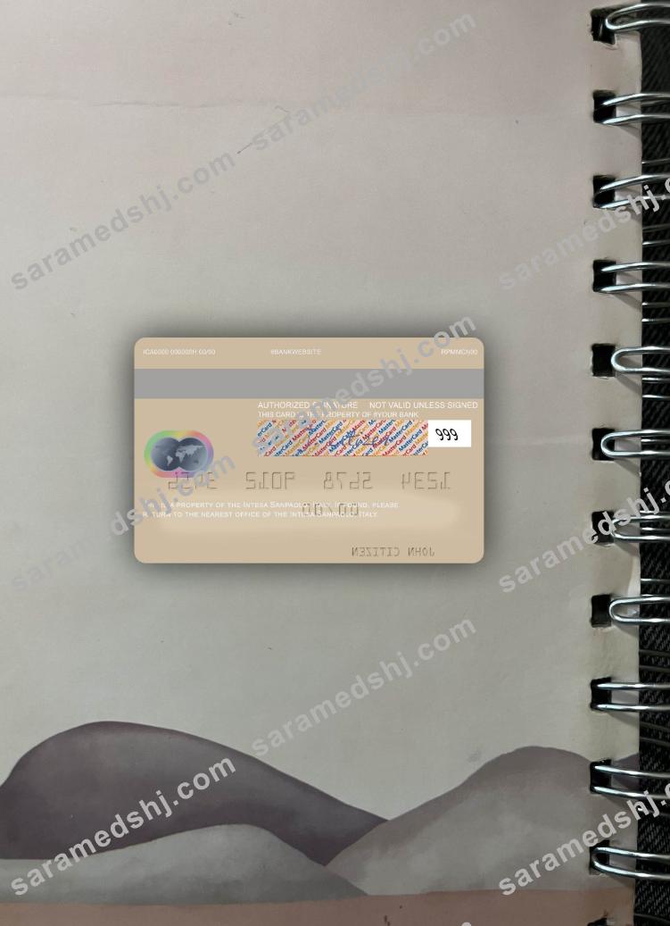 Italy Intesa Sanpaolo mastercard photolook back